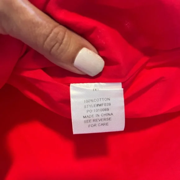 PINK LILY Red Cotton Mini Dress | Size Medium | - Picture 11 of 12